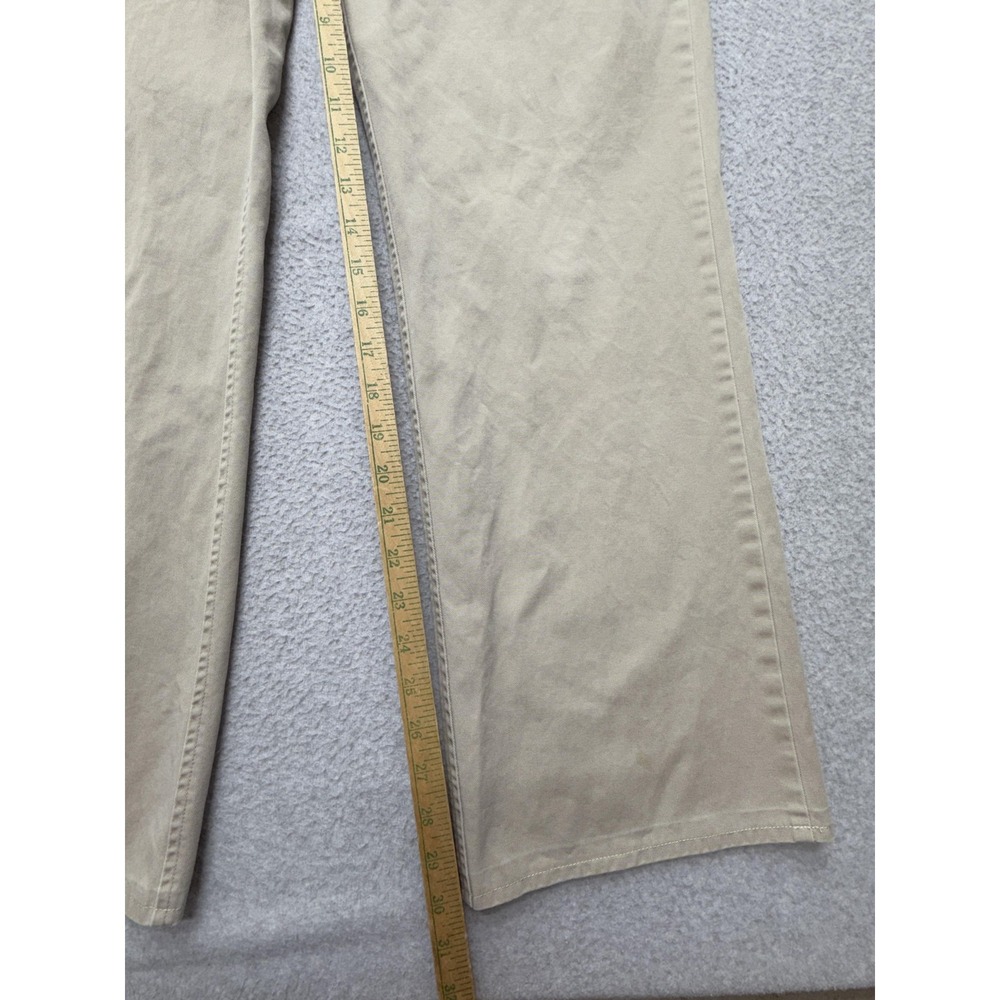 J.Crew Pants Mens 34x30 Beige Bootcut Chino Regular Fit Casual Vtg - Picture 7 of 16